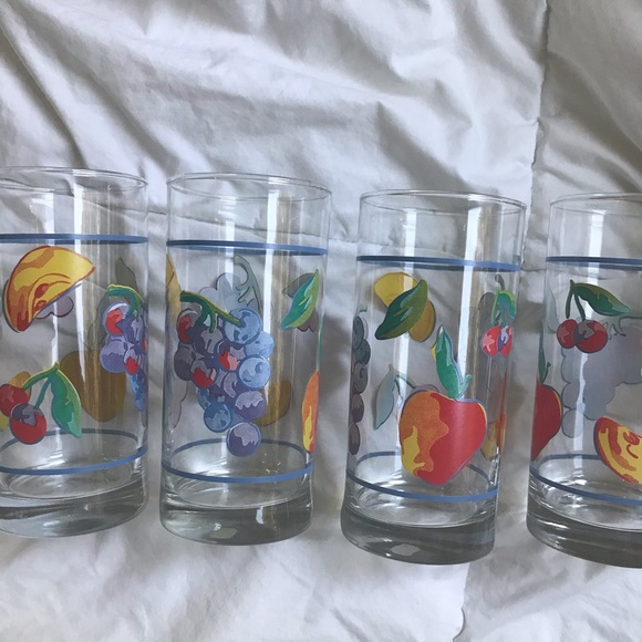 FRUIT GLASSES SET OF 4 - Picture 5 of 6